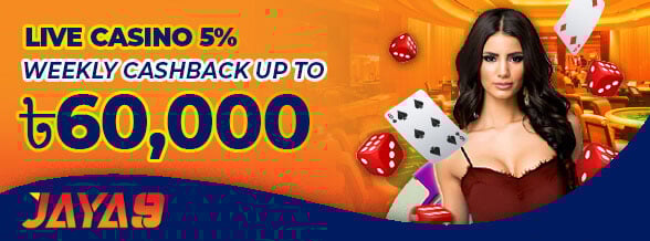 Live Casino 5% Weekly Cashback